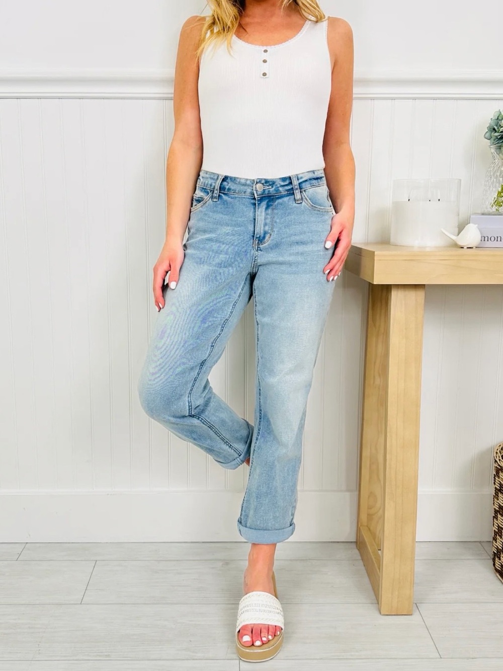 Women’s Judy Blue Jeans Keep Your Cool Cooling Boyfriend Jeans Size 11/30 NEW